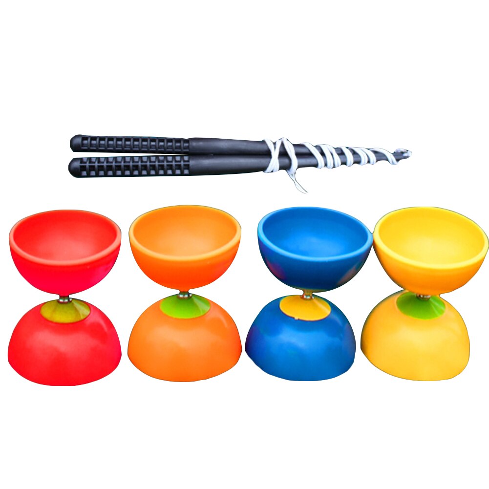 Grappig Chinese YOYO 3 Bearing Diabolo Set Metal Sticks Zak Speelgoed Voor Kinderen kinderen Volwassen Ouderen speelgoed