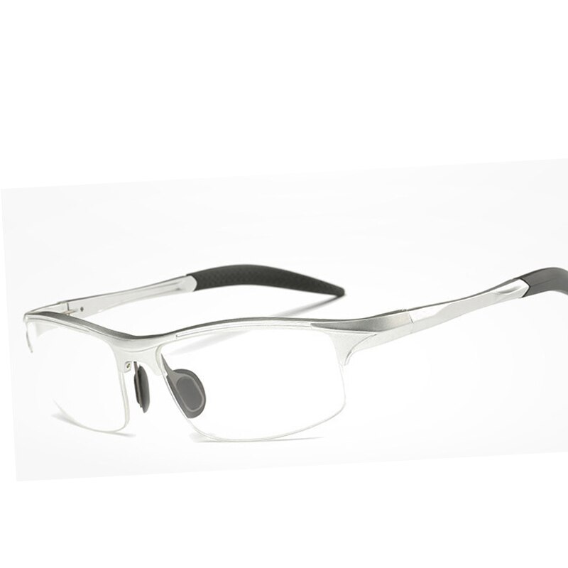 Gafas de aluminio para hombre y mujer, lentes de miopía a la , marco de ordenador óptico, de , liso, retro: SN7718 C3