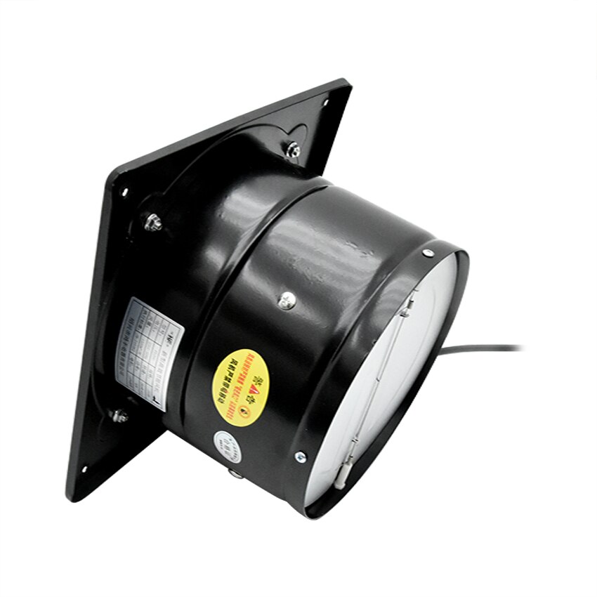 8 Inch High-speed Silent Exhaust Fan Stainless Steel Fan Blade Toilet Window Extractor Exhaust Ventilator Ventilation Fans 80W: black