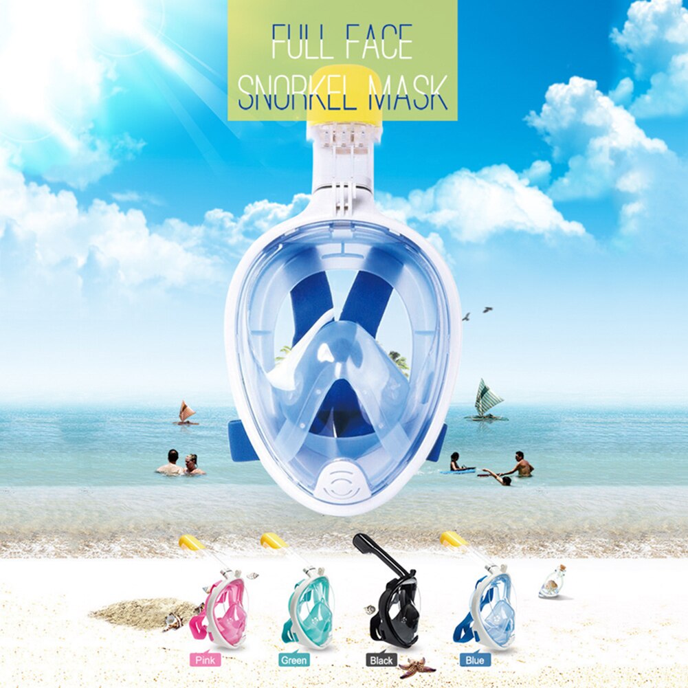 6 Colors Seaside Silicone Diving Mask Swimming Underwater Anti-fog Detachable Diving Snorkeling Full Face Mask Summer