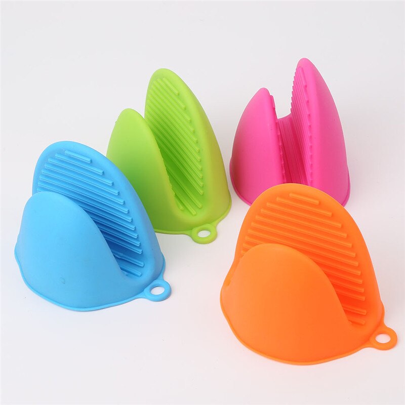 1PC Silicone Anti-scalding Oven Gloves Mitts Potholder Kitchen BBQ Gloves Tray Pot Dish Bowl Holder Oven Handschoen Hand Clip