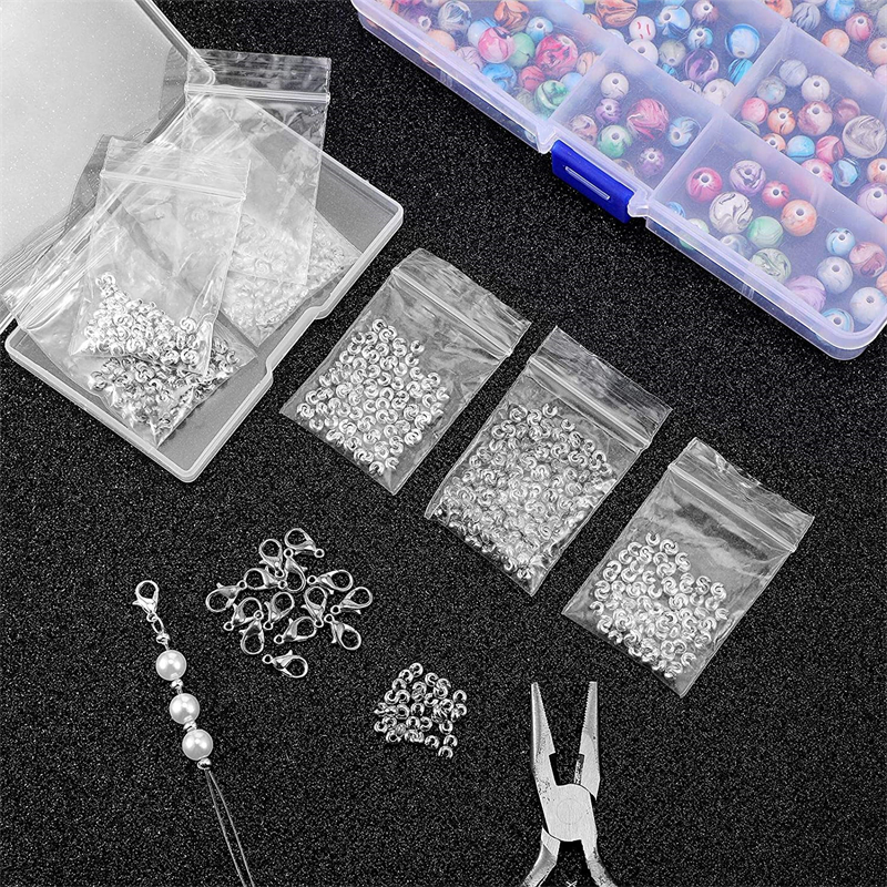 50 pezzi di tappo per perline a crimpare in acciaio inossidabile dorato, tappo per estremità, per orecchini fai da te, creazione di gioielli, accessori, materiali