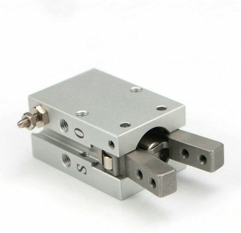 1Pcs pneumatic finger cylinder double acting air gripper angular style fulcrum opening and closing type MHC2-10D,16D,20D
