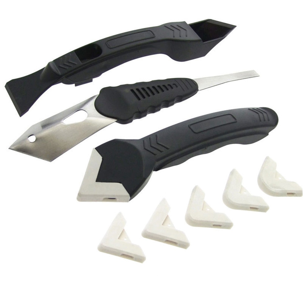 3pcs Set Sealant Spatula Caulking Tool Kit Scraper Joint Silicone Grout Remover TB Bathroom Frames Sealant Seals #LL