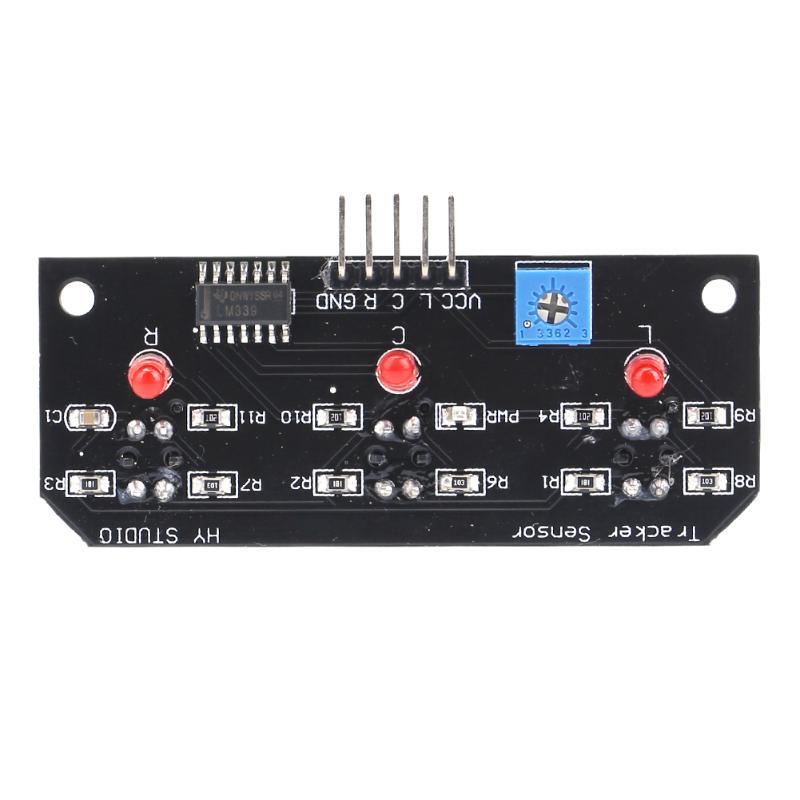 Módulo de línea infrarroja con Sensor de pista CTRT5000 de 3 canales, piezas, componentes para Arduino AVR Robot P4PM