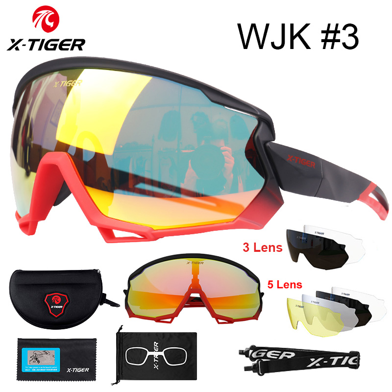 X-TIGER soczewki polaryzacyjne okulary rowerowe szosowe okulary rowerowe okulary rowerowe MTB Mountain rowerowe gogle kolarskie: Szampan / WHITE
