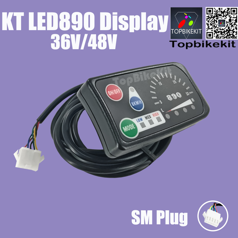 Ebike Display Kt Lcd3 Lcd4 Lcd5 Lcd 8H Lcd 8S Lcd9 Lcd 10H Lcd11 Led 900S Led 890 24v36v48V 48V 72V Fietsaccessoires Cycling Kt Display: WHITE