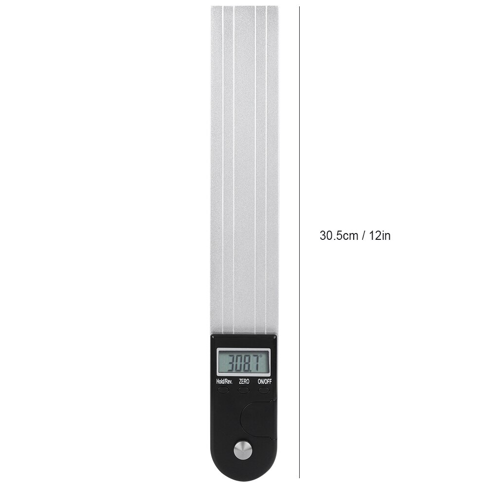 2 In 1 Digital Protractor Accurate Magnetic Aluminum Alloy Measuring Angle Ruler 12in Digital Angle Finder