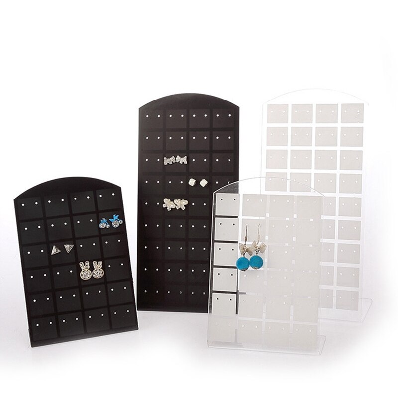 Sieraden organizer met 48/72 gaten, zwarte plastic oorbellenhouder, oorbellen displayrek, sieraden display