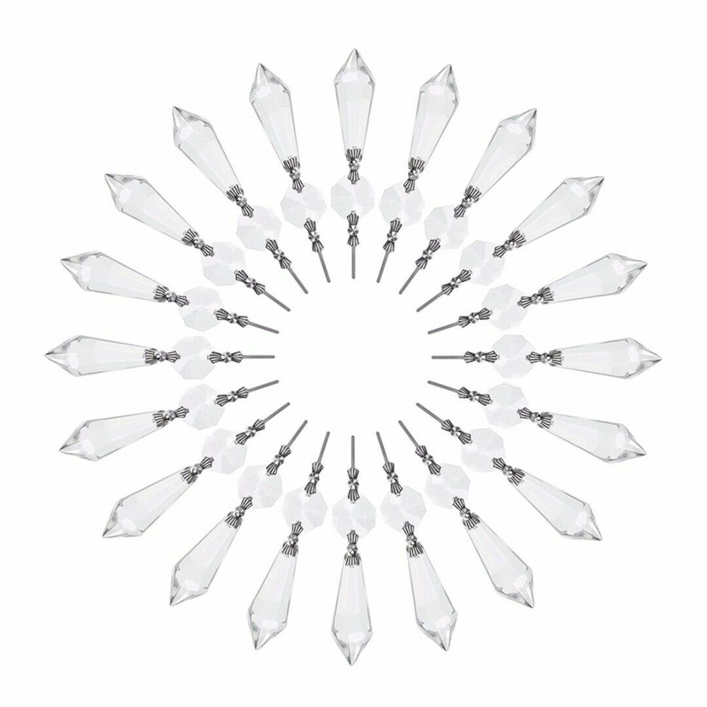 Camal 10 stk krystalklar 38mm lysekrone prismer pendler dele perler hængende lampe belysning del boligindretning gør det selv