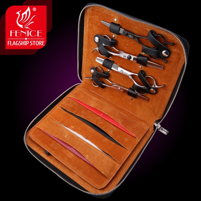 Fenice Krokodil Haut PU Haustier Haar Schere fallen Friseur Schere Tasche Barbier Salon Halfter Beutel Styling Werkzeuge