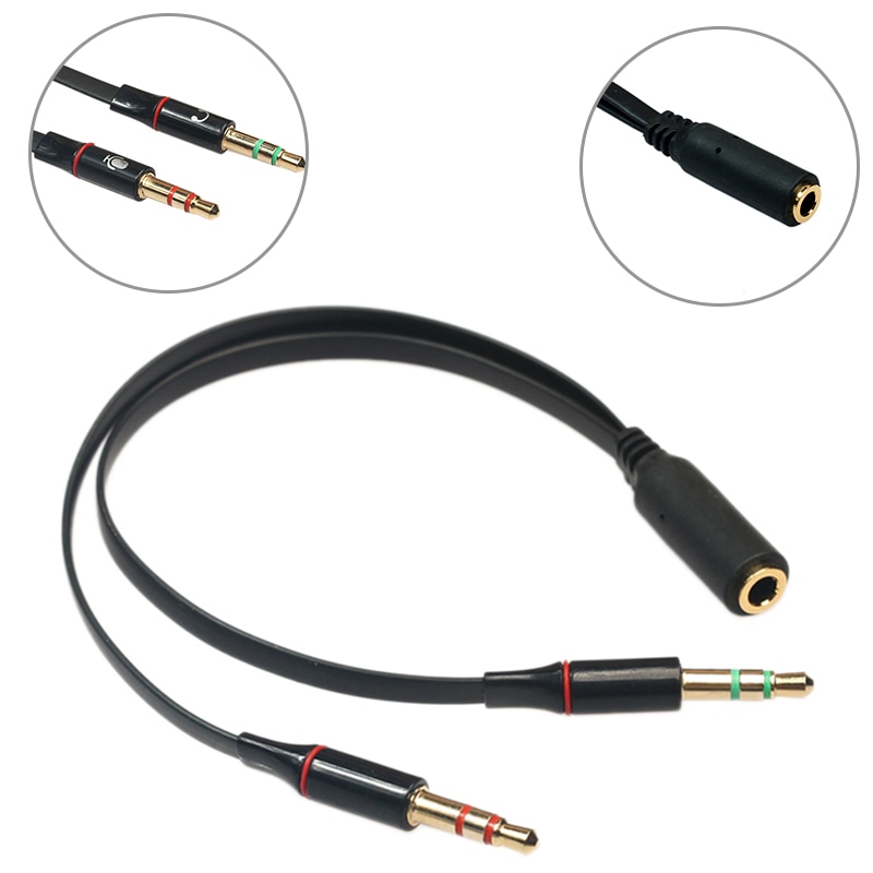 3.5Mm Stereo Koptelefoon Hoofdtelefoon Audio Y Splitter Jack 1 Female Naar 2 Male Adapter Kabel
