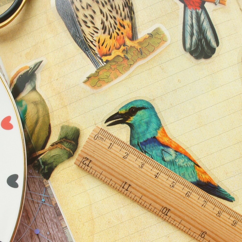 28 kpl trooppinen viidakon papukaija lintu tyyli pvc-tarra scrapbooking diy pakkaus etiketti koristelappu