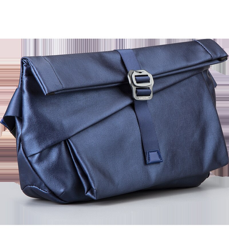 Mannen Straat Trend Een Schoudertas Met Grote Capaciteit Waterdichte Cross-Body Bag Kenmerken Modieuze Borst Zak: Blauw
