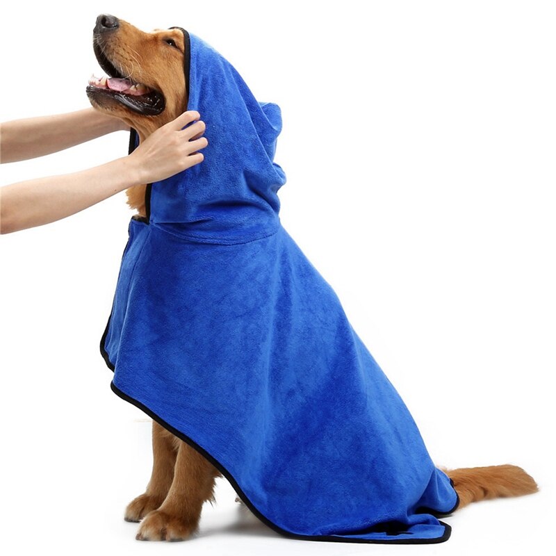 Pet Dog Towel Dog Bathrobe Super Absorbent Microfiber Bath Towels Quick-Drying Cat Bath Towel