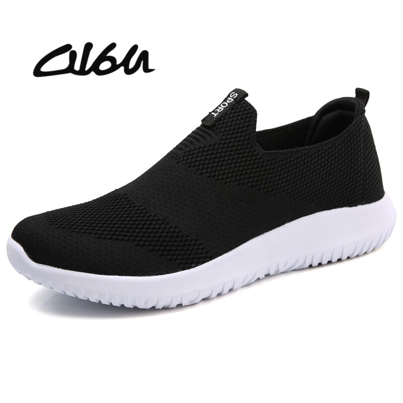 O16U Autumn Women Sneakers Shoes Flats shoes Women Breathable Mesh Sneakers Shoes Slip on Loafers Creepers Shoes Ladies