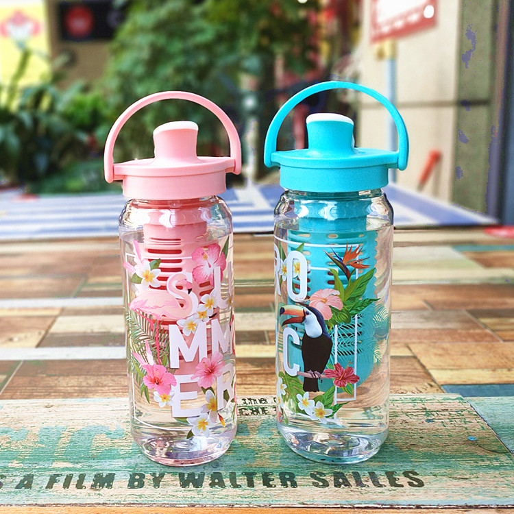 750ml/900ml frugtjuice infuser vandflaske bærbare plastik citronsaft flaske til vandsport drikkedunk