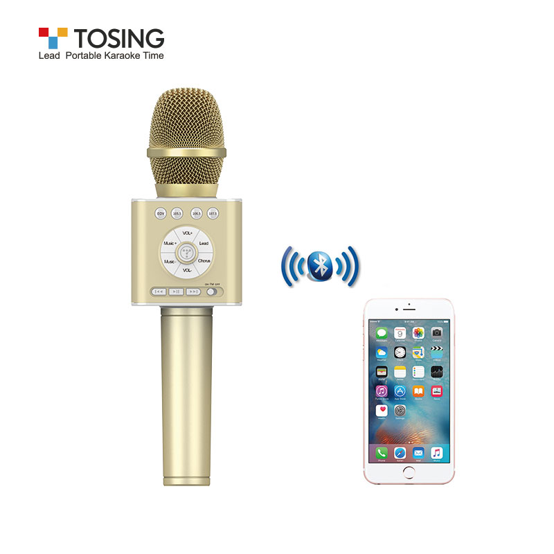 TOSING Q12 Draagbare Karaoke Microfoon Draadloze Bluetooth Speaker Handheld Muziekspeler KTV Reizen SupportUSB card Play