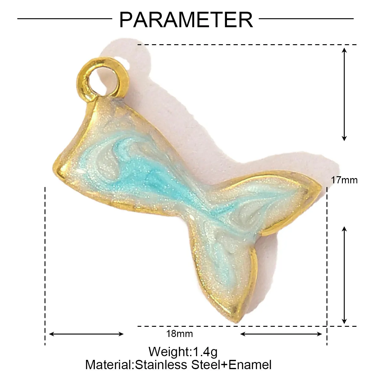 3 teile/los Edelstahl Fisch Knochen Meerjungfrau Schwanz Armbinde DIY Charme Frauen Hülse Krabben Conch Halskette Anhänger Herz Liebe Schmuck: Braun
