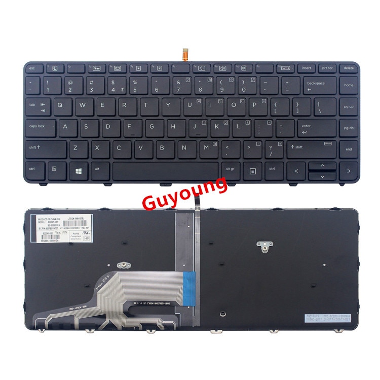 English Backlit keyboard for HP Probook 430 G3 430 G4 440 G3 440 G4 445 G3 640 G2 645 G2 446 G3 US laptop