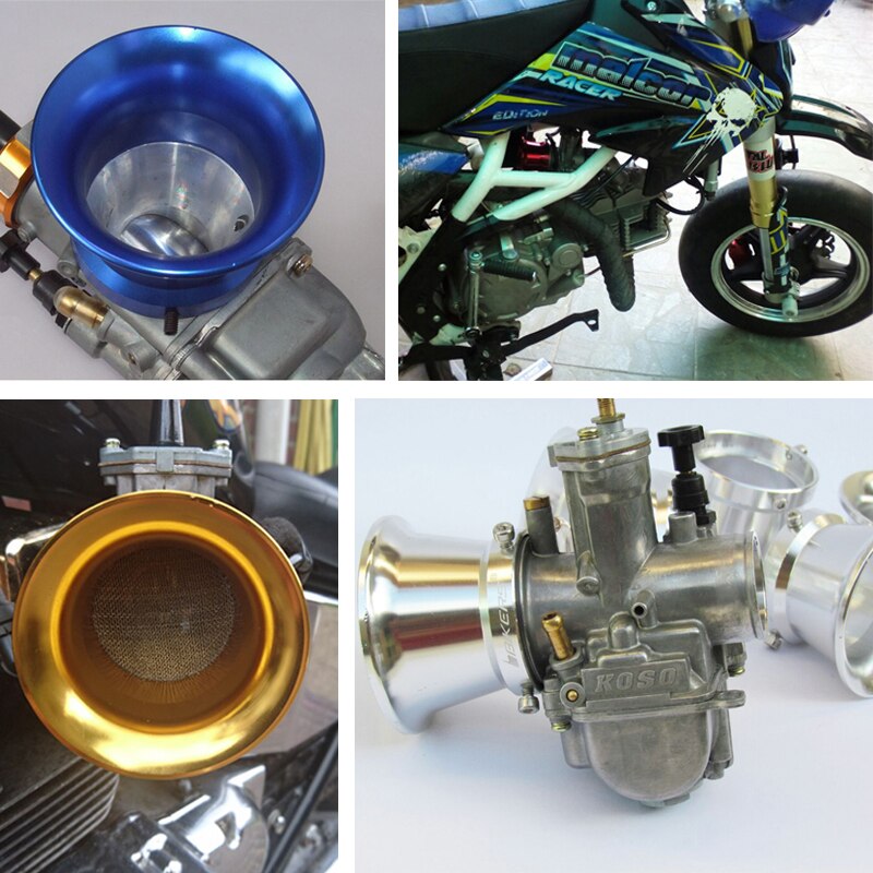 Zsdtrp 5 farver 50 mm luftfiltergrænseflade kop aluminiumslegering universal til pwk 21 24 26 28 30 pe 28 30 motorcykler karburator