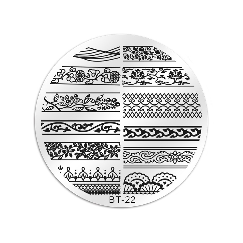 Biutee nail art dyreverden engelsk bogstav ord negle stemple plader rektangel nail art skabelon billede stamping plate