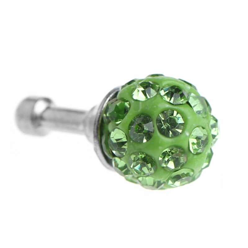 MOLA Colorful Rhinestone Ball 3.5mm Anti Dust Plug Earphone Stopper For Smart Phone