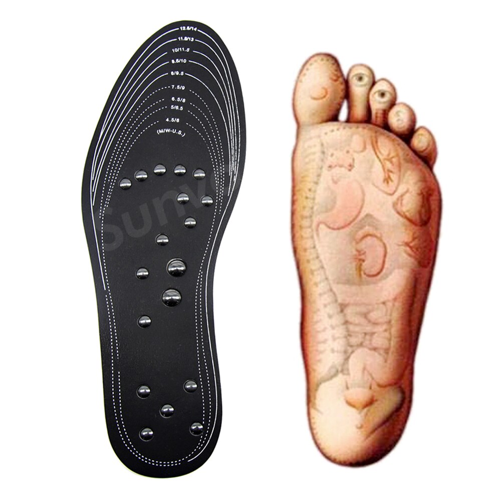 Magnetische Inlegzolen voor Afslanken Gewichtsverlies Massage Voet Geheugen Katoen Mannen Vrouwen Sport Schoenen Pads Insert Binnenzool Pad