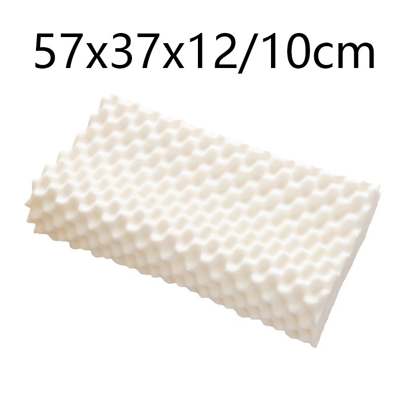 Dunne kleine slaapkussens van latex, laag orthopedisch, voor nekpijn, nekbescherming, drukkussen, natuurlijk latex hoofdkussen 60 x 40cm: Langya 57 x 37cm