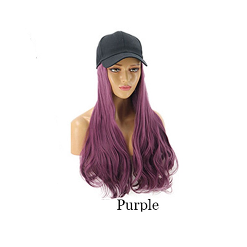 Explosie Stijl Haar En Hoed Een Stuk Baseball Hoed Outdoor Leisure Zonnehoed Zomer Piek Cap Vrouwen: 471-purple