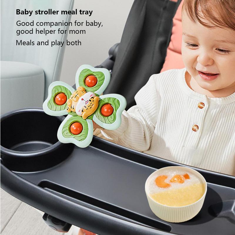 Stroller drink holder 3 in 1 removable 360 degree adjustable snack tray anti-slip large capacity black stroller accessory cell