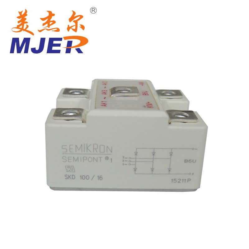 Three phase diode rectifier SKD100/16 Semikron half bridge rectifier skd100