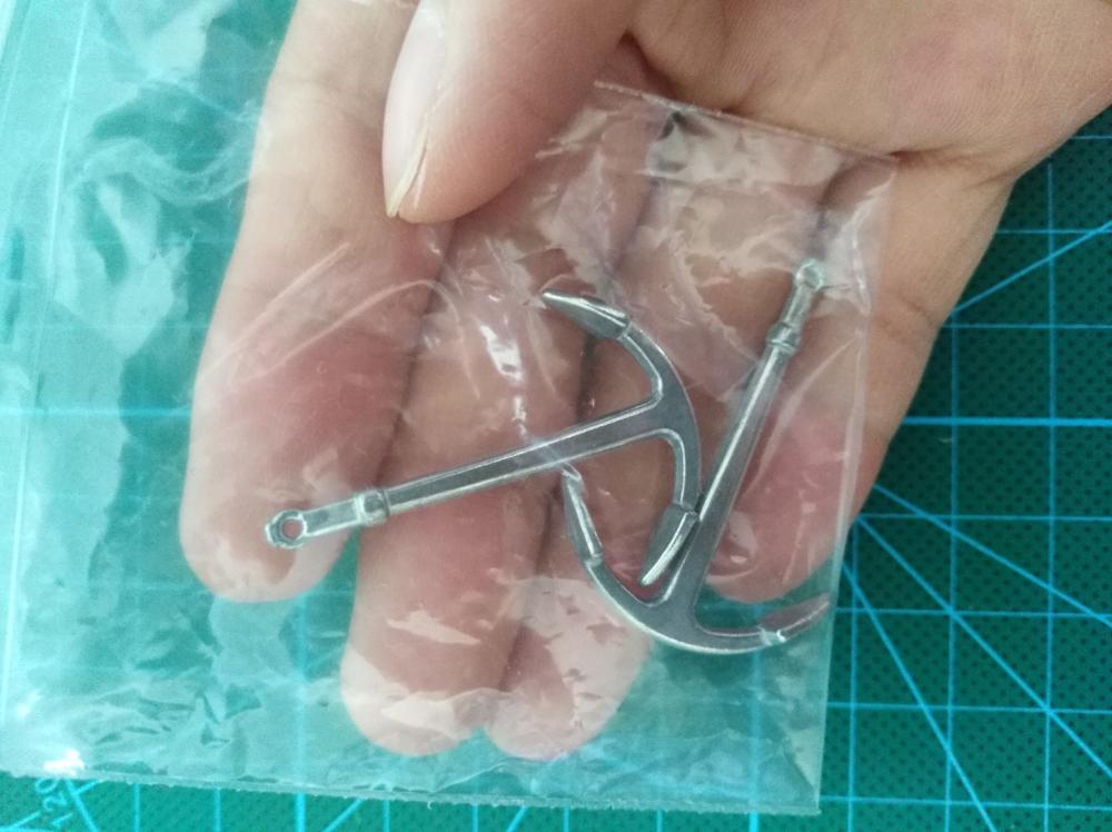 Collecting Ship model accessories alloy Big Anchor boat decorations 2pcs 37*27mm