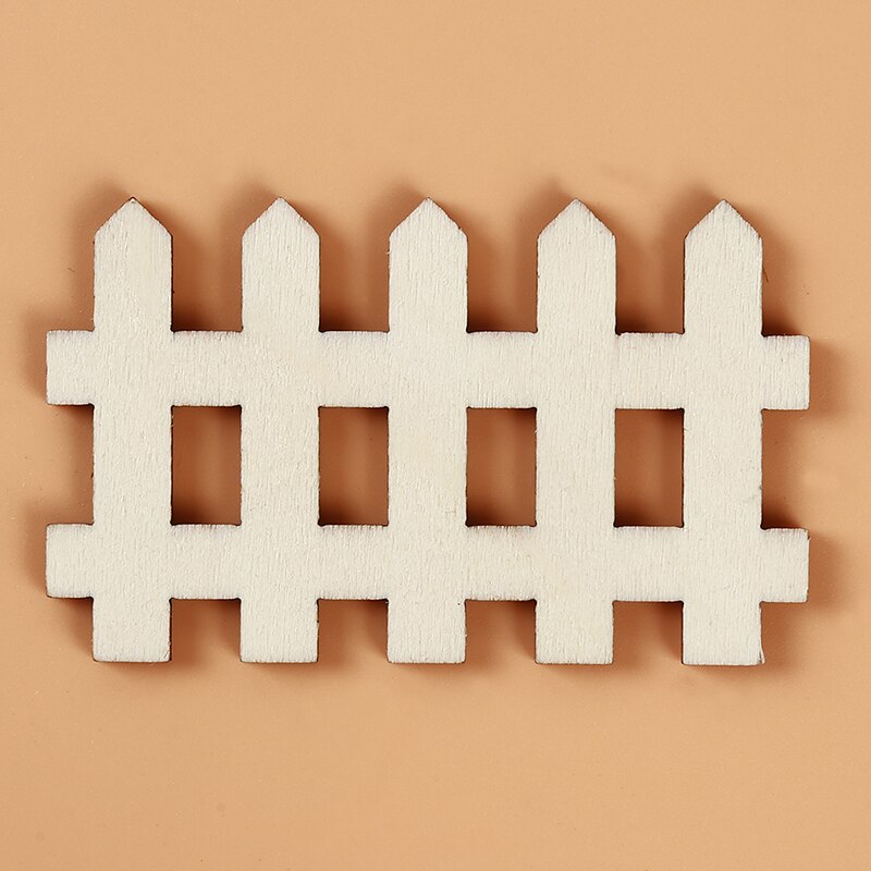 Mini valla de madera para manualidades DIY de 100 Uds., pequeña barrera de madera artesanal, rama de muñecas para Terrario de jardín de hadas, decoración de escaparate fresca pequeña: L