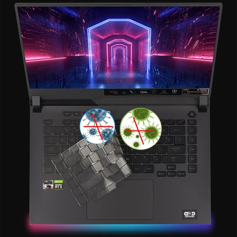 15.6" Game Laptop Keyboard Cover For ASUS ROG Strix G15 G513 G513Q G513QM G513X G513QR G513QY G 15 TPU Skin Clear Protector