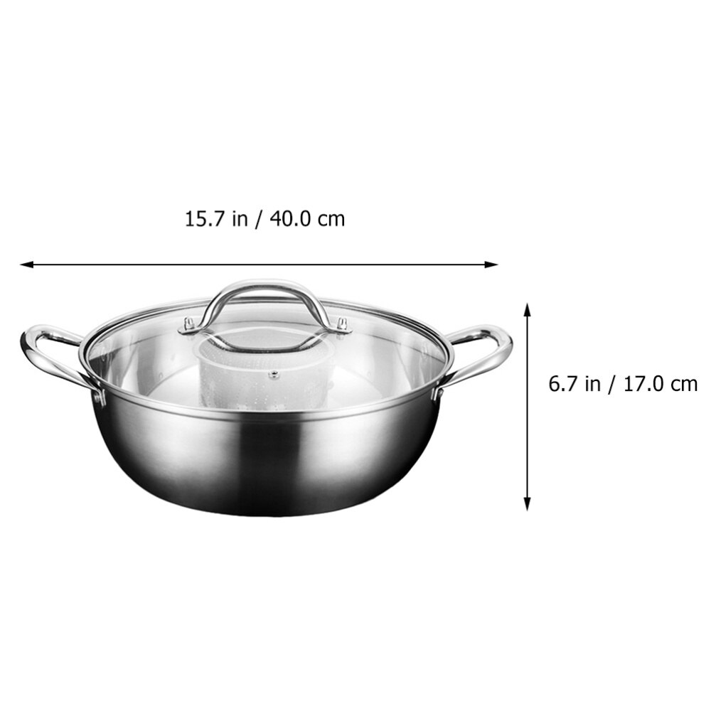 Stainless Steel Soup Pot Pot Cookware Induction Little Pot Durable Pot