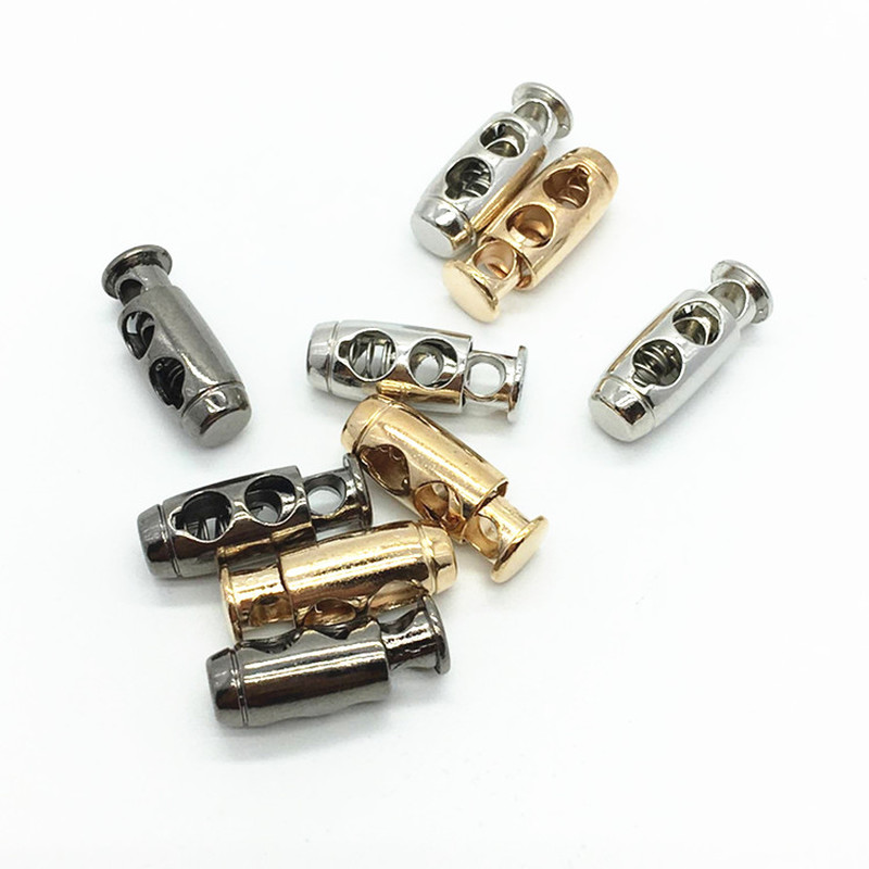 Metall Schnur Schloss Schnur Stopper Schaltet Clip Bekleidung Bungee Schnur Schloss Doppel-und Einzel Zubehör Kleidung Push-Lock Clips 5 stücke