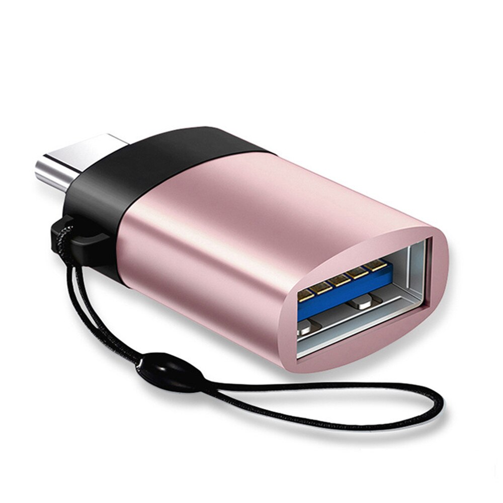 Adaptateur USB C OTG Type C vers USB 3.0 adaptateur type-c câble OTG pour Macbook pro Air Samsung Huawei Xiaomi Oneplus 7 USB OTG: Rose gold