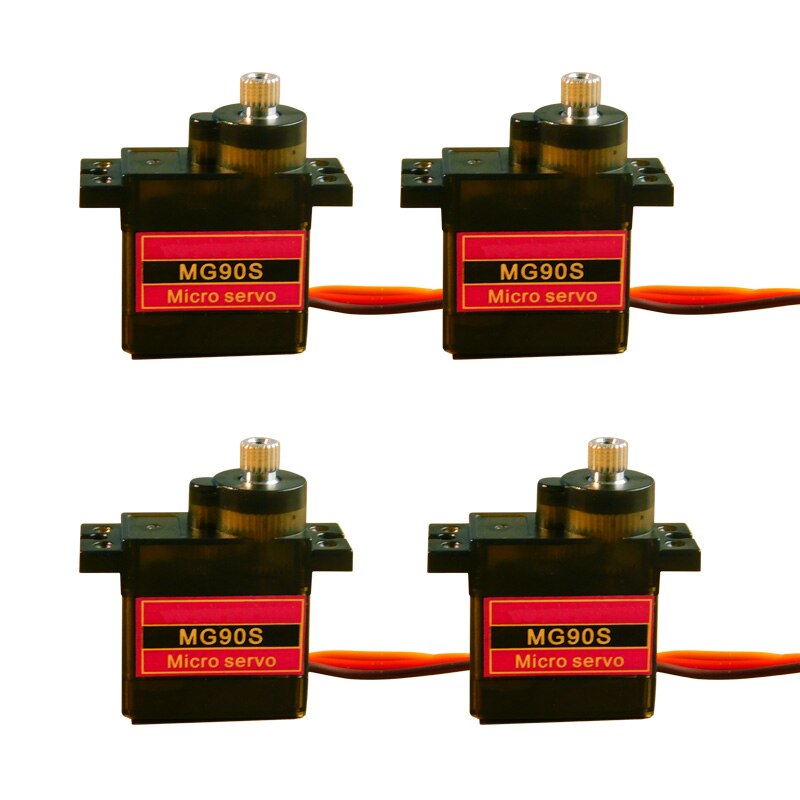 4pcs/lot TCP MG90S Metal gear Digital 9g Servo SG90 For Rc Helicopter pPlane Boat Car MG90 9G: 4PCS MG90