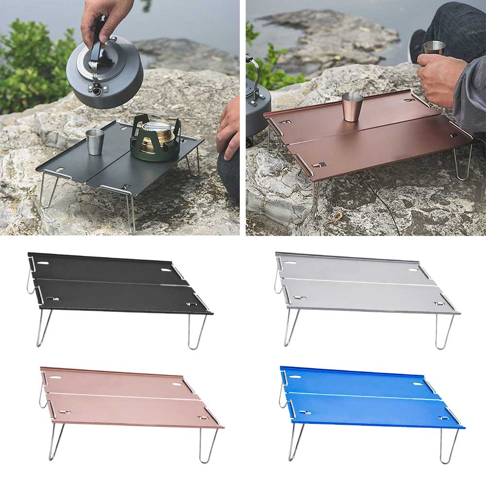 Wandern Kochen Klapptisch draussen Camping Tragbare Mini Wasserdichte Festival Multifunktions Strand Picknick Startseite Aluminium Legierung