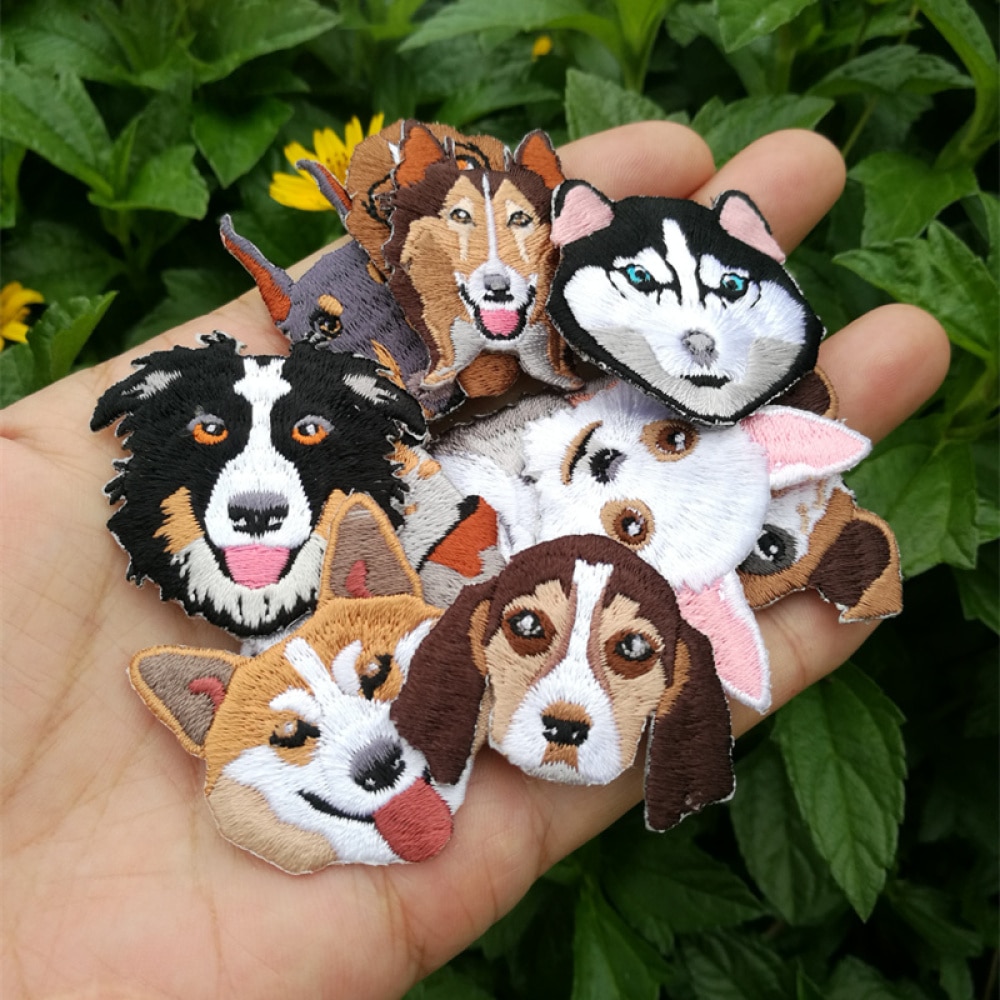 Cartoon Hond Borduren Patch Doek Accessoires Cartoon Kinderen Jurk Tas Schoenen Hoed Decoratie Stickers