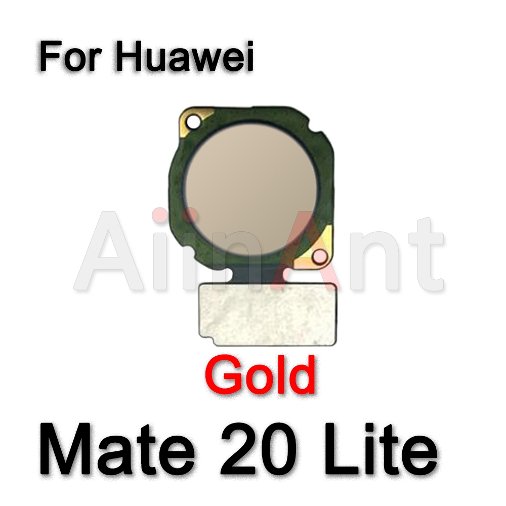 Aiinant Home botón de encendido trasero, escáner de dedo de identificación táctil, Sensor de huellas dactilares, Cable flexible para Huawei Mate 20 Lite Pro, piezas de repuesto: Negro