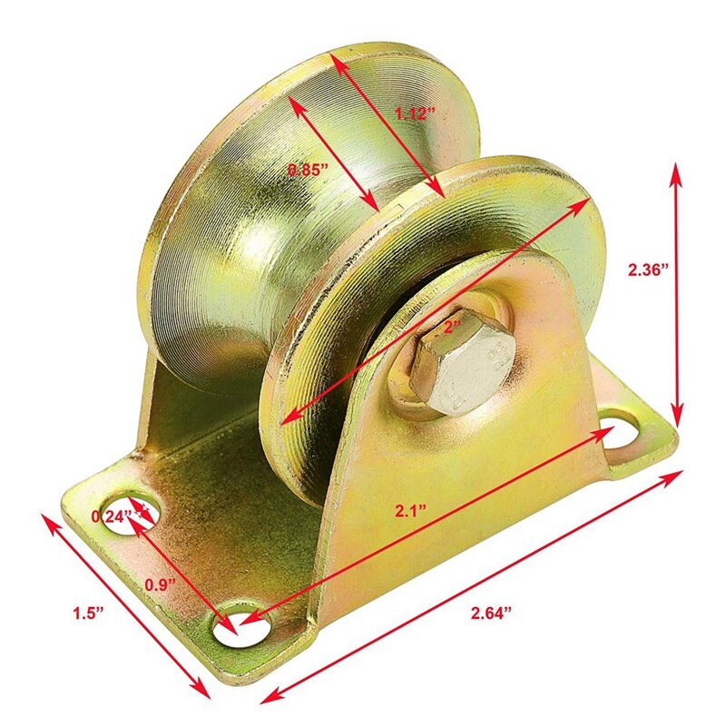 U-Shaped Track Wheels Heavy Rigid Pulleys Sliding Door Casters Directional Wheels