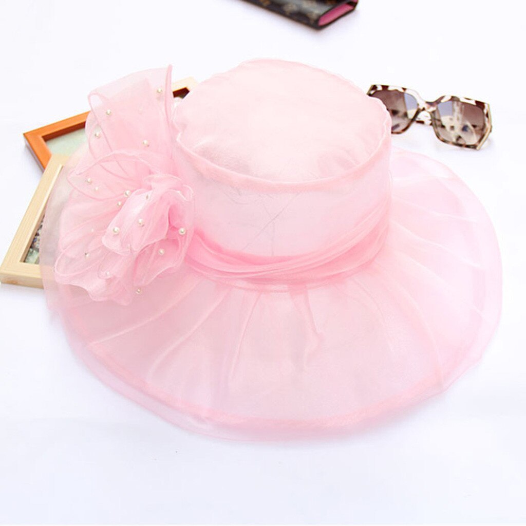 Sombrero Vintage para mujer, sombrero para , boda, novia, vacaciones, gorros para citas, para chicas y amigas: Pink