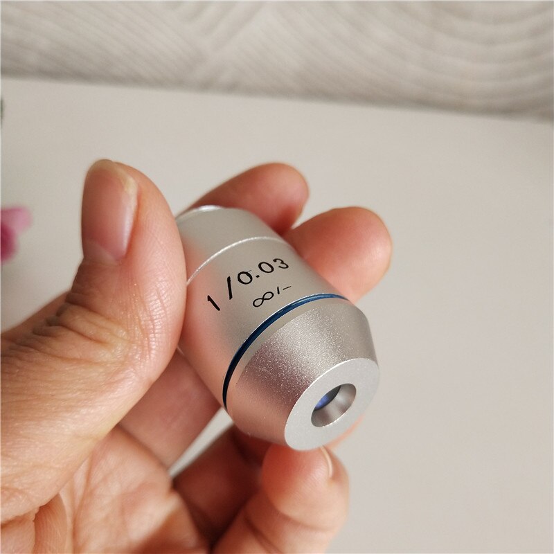 1X 195 Infinity Achromatic Stereo Microscope Objective lens with RMS Thread 20.2mmm 50-60mm for Lab Student Microscope Parts