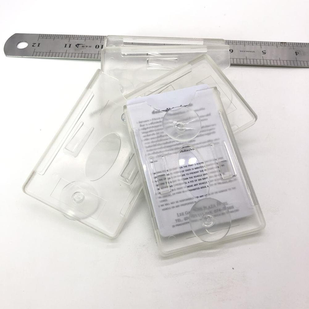 Transparante Auto Card Sleeve Id Ic Card Zuignap Houder Voorruit Parkeerplaats Kaarthouder Hittebestendig