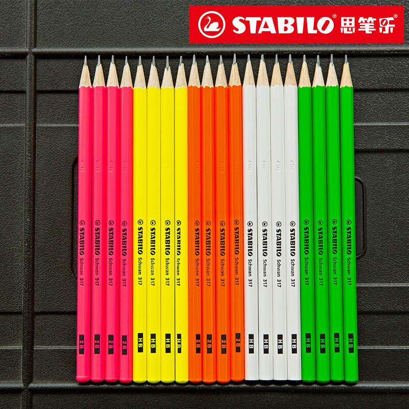 1 stücke stabilo 317 Farbige Bleistift Stangen Sechseckigen Bleistift HB/2B Grundschule freundlicher freundlicher ungiftig Bleistifte