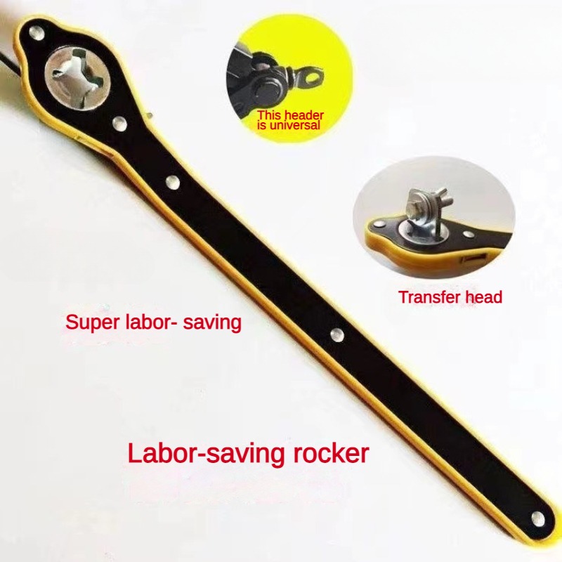 Llave de elevación de gato para coche, herramientas de mango de ahorro de trabajo de doble uso, herramientas de reparación de llave de gato Universal, accesorios