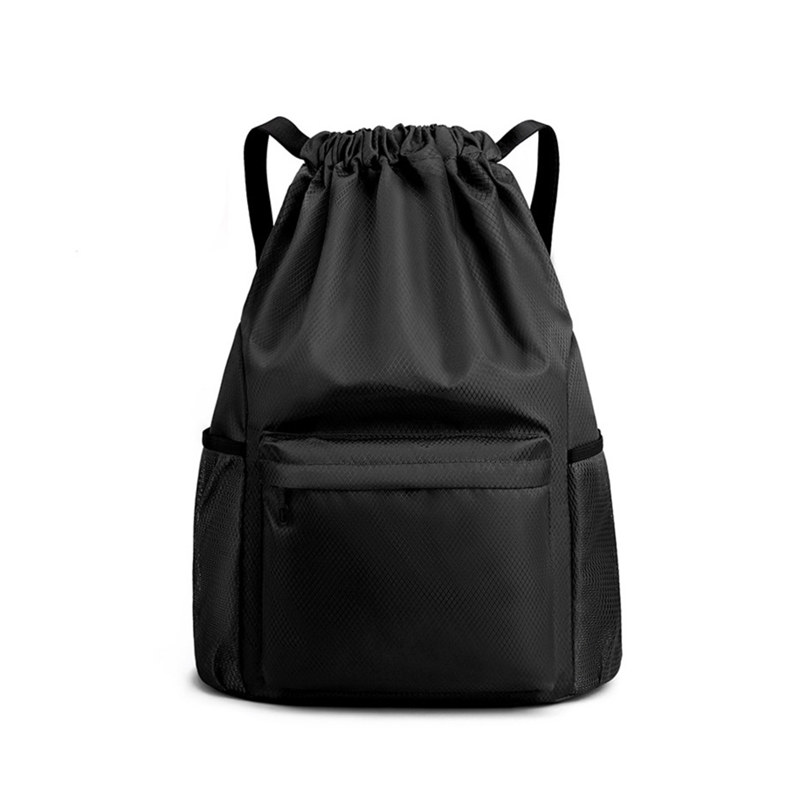 Sport Trekkoord Rugzak String Bag Sackpack Met Grote Capaciteit Gym Zwemstrand Voor Vrouwen En Mannen Om Dagelijks Te Houden: Oranje