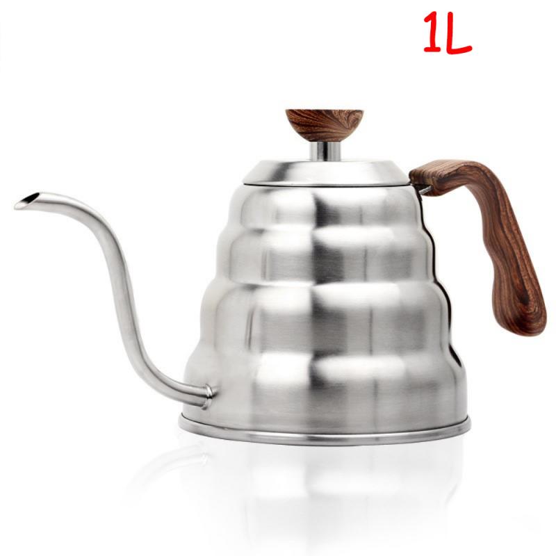 Koffie Waterkoker 1.2L 1L Rvs Giet Over Koffie Pot Ketel Drip Ketel Met Thermometer Geïsoleerde Handgreep Voor Home Offic: 04